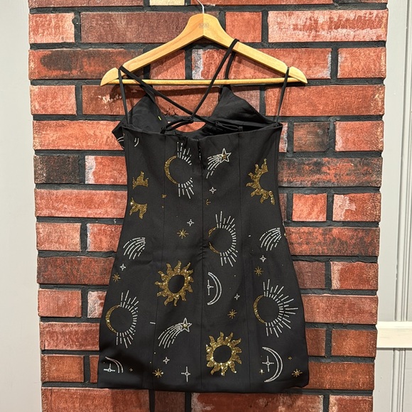 Nasty Gal Black and Gold Mini Dress - Picture 6 of 12